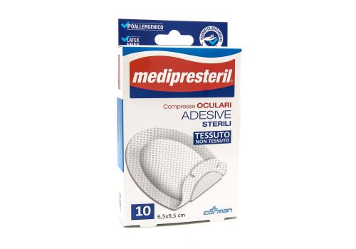 MEDIPRESTERIL COMPRESSE OCULARI ADESIVE STERILI IN TNT 6.5X9.5CM 10PZ
