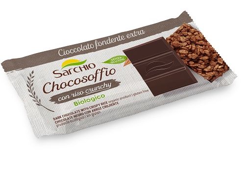 Chocosoffio cioccolato fondente extra senza glutine 25 grammi