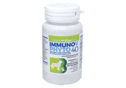 Immunov Phyto 40 supporto alle fisiologiche difese delll'organismo di cani e gatti 40 capsule