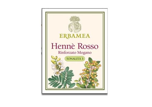 Erbamea Henné rosso rinforzante mogano per capelli 100 grammi