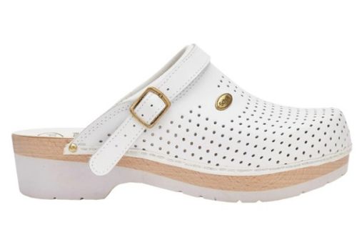 Scholl Clog Supercomfort zoccoli sanitari professionali con cinturino colore bianco misura 39