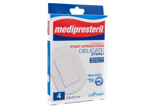 MEDIPRESTERIL MEDICAZIONI POST OPERATORIE DELICATE 10x15 CM 4PZ