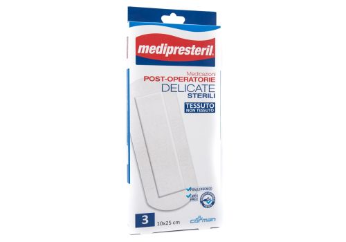 MEDIPRESTERIL MEDICAZIONI POST OPERATORIE DELICATE 10x25 CM 3PZ
