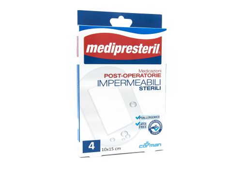 MEDIPRESTERIL MEDICAZIONI POST-OPERATORIE IMPERMEABILI 10X15CM 4PZ