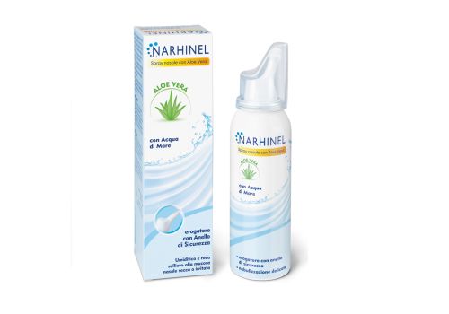 Narhinel Spray Nasale Isotonico Lavaggio Nasale Naso Chiuso con Acqua di Mare e Aloe Vera 100 ml