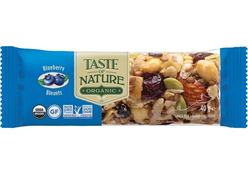 Taste of Nature barretta mirtillo biologica senza glutine 30 grammi