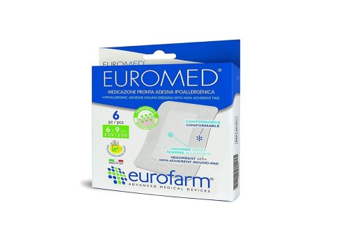 Euromed medicazione postoperatorie 9x6cm 6 pezzi