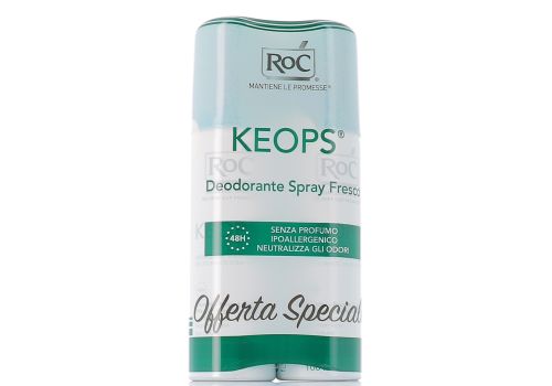 ROC KEOPS Deodorante Spray Fresco 2x100ml CONFEZIONE DOPPIA