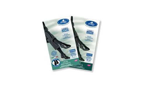 SAUBER CALZA UOMO FILATO Q-SKIN 140DEN 18-22MMHG TG.L/XL BLU