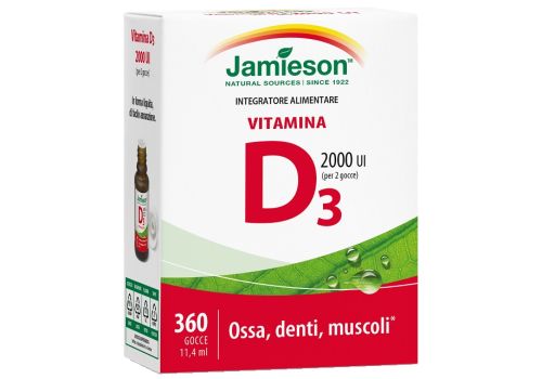 Jamieson Vitamina D3 integratore per il benessere di ossa denti e muscoli gocce orali 11,4ml