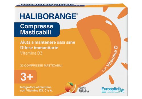 Haliborange integratore per il benesser edelle ossa e del sistema immunitario  30 compresse masticabili