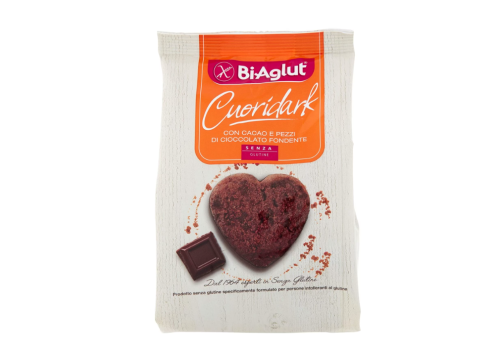 Biaglut Cuori Dark biscotti al cacao senza glutine 200 grammi