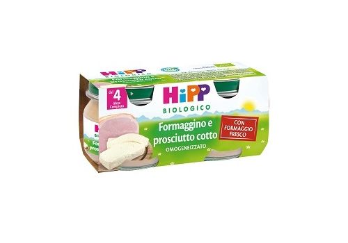 Hipp Biologico formaggino e prosciutto cotto omogeneizzato 2 x 80 grammi