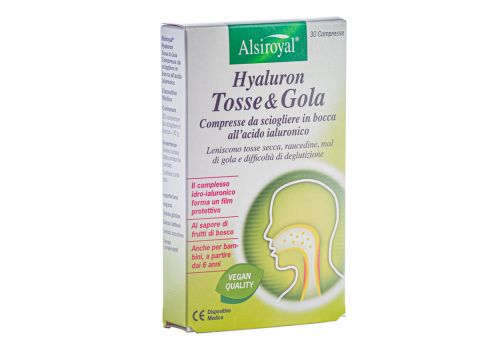 Alsiroyal Hyaluron Tosse & Gola 30 compresse orosolubili