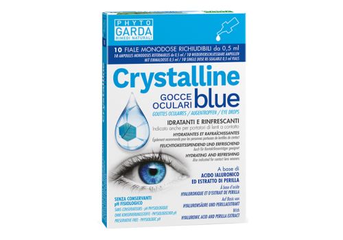 Crystalline Blue gocce oculari idratanti e rinfrescanti 10 fiale monodose richiudibili 0,5ml