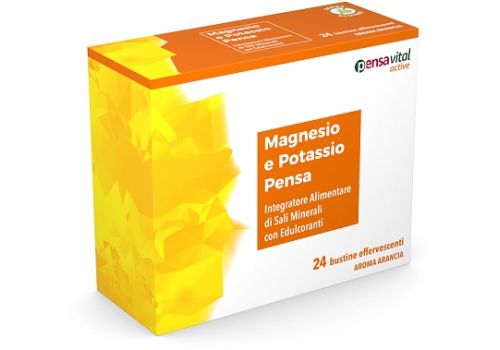Magnesio e Potassio integratore di sali minerali aroma arancia 24 bustine