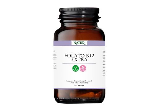 Folato B12 Extra integratore di vitamine 30 capsule