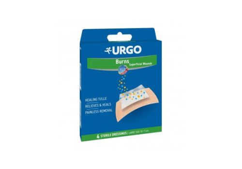 Urgo cerotti per ustioni e ferite 10 x 7cm 4 pezzi