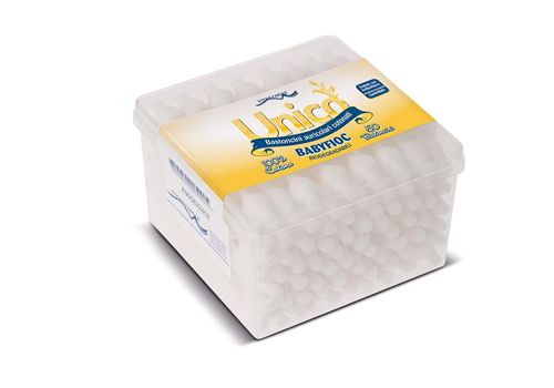 Unico Babyfioc bastoncini cotonati per l'igiene dell'orecchio 50 pezzi