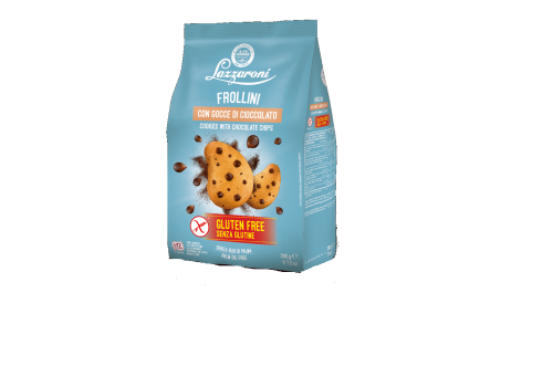 Lazzaroni senza glutine frollini al cacao con gocce di cioccolato 200 grammi