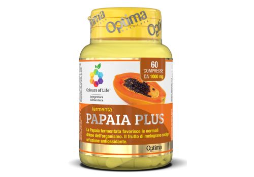 Papaia Plus con Estratto di Melagrana integratore antiossidante per le difese dell'organismo 60 compresse