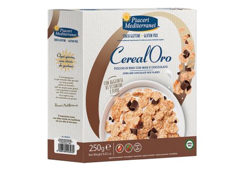 Piaceri Mediterranei CerealOro fiocchi di riso e mais con cioccolato senza glutine 250 grammi