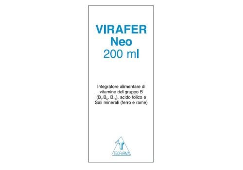 Virafer Neo integratore di vitamine del complesso B con minerali sospensione orale 200ml