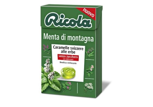 Ricola menta di montagna senza zucchero caramelle alle erbe 50 grammi