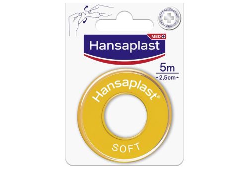 Hansaplast Soft cerotto delicato in rocchetto  5m x 2,5cm