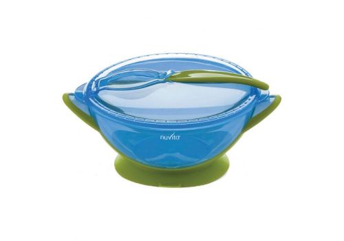 Nuvita ciotola con cucchiaio svezzamento blu