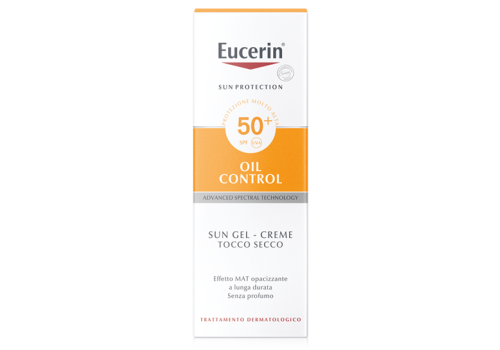 Eucerin Sun Oil Control spf 50+ solare viso gel-crema tocco secco 50ml