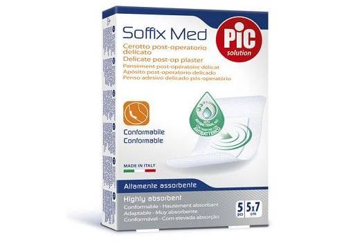Pic Soffix Med cerotto post-operatorio delicato 5x7cm 5 pezzi