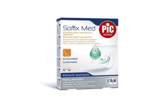 Pic Soffix Med cerotto post-operatorio delicato 10x10cm 5 pezzi
