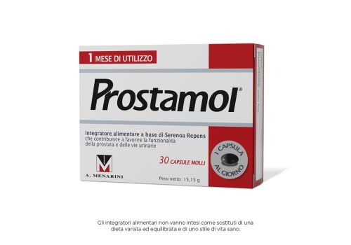 Prostamol integratore per la funzionalità della prostata e delle vie urinarie 30 capsule molli