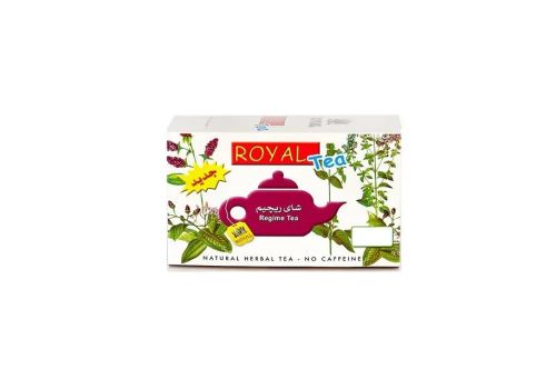 Royal Regime Tea infuso di erbe naturali per la regolarità intestinale e drenaggio dei liquidi 25 bustine filtro