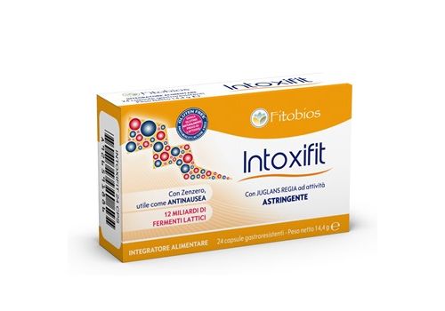 Intoxifit integratore per il benessere gastro-intestinale 24 capsule