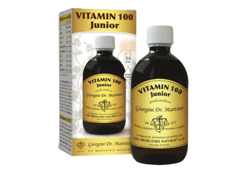 Vitamin 100 Junior integratore di vitamine per bambini liquido analcolico 500ml