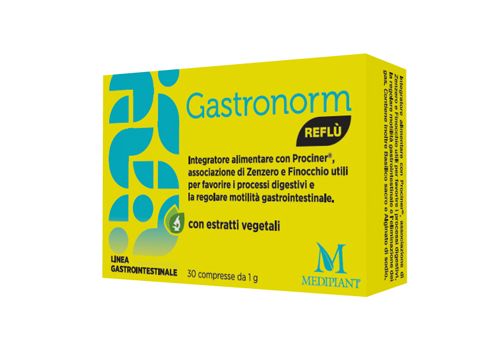 Gastronorm Reflù integratore per favorire i processi digestivi e regolare la motilità intestinale 30 compresse