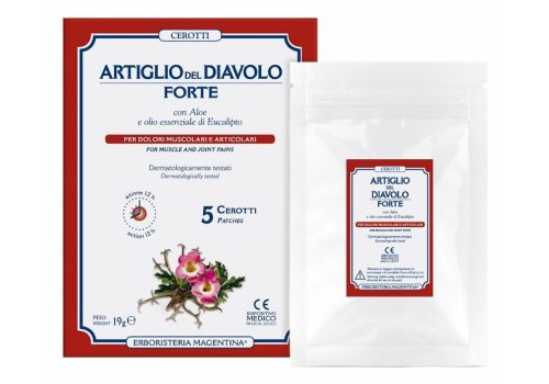 Artiglio del Diavolo Forte antinfiammatorio per dolori muscolari e articolari 5 cerotti medicati