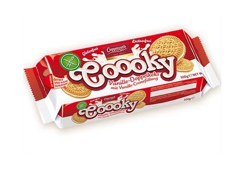 Coppenrath Coooky biscotti con ripieno vaniglia senza glutine 300 grammi