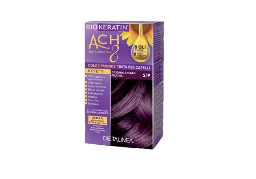 Biokeratin tinta per capelli ach8 castano chiaro prugna 5/p