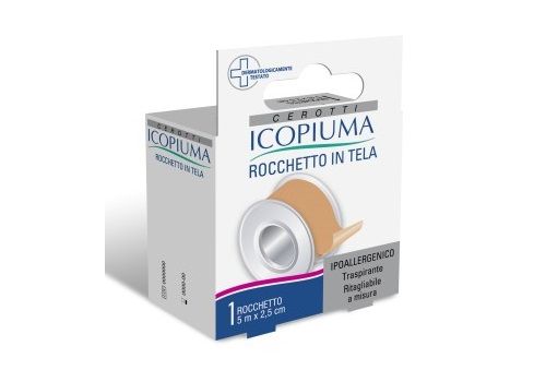 Icopiuma cerotto di tela in rocchetto 2,5cm x 5m