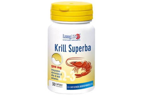 Longlife Krill Superba integratore per il benessere cardiovascolare e la vista 30 capsule