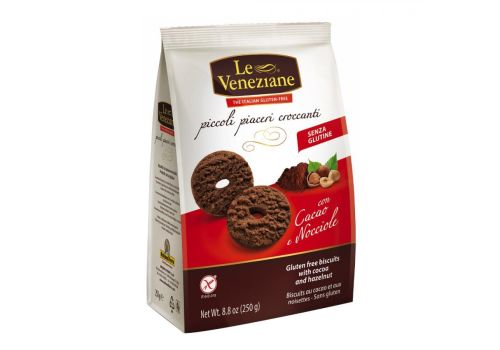 Le Veneziane biscotti con cacao e nocciole senza glutine 250 grammi