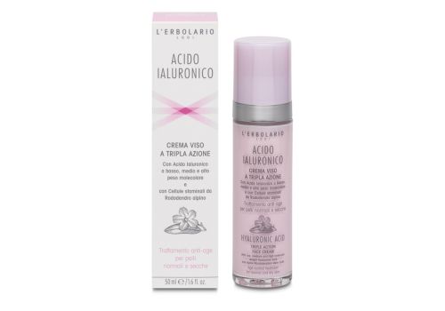 L'Erbolario acido ialuronico crema per il viso azione anti-età pelli normali e secche 50ml