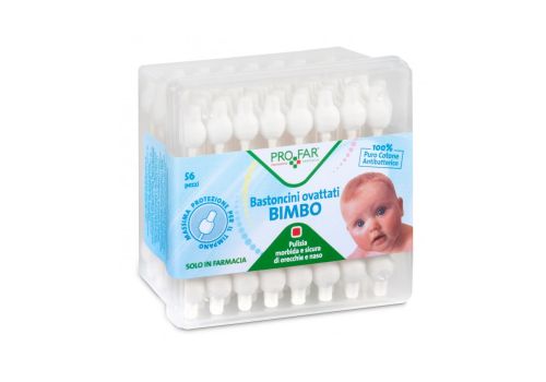 Profar bastoncini di ovatta bambini 56 pezzi