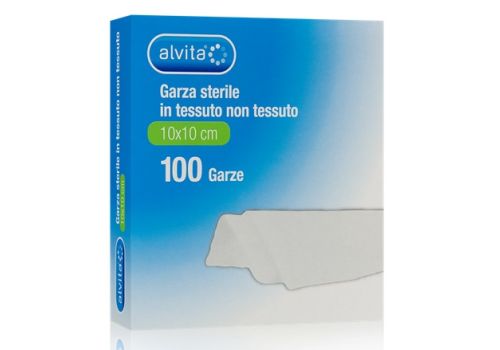 Alvita garza idofila sterile in tessuto non tessuto 10x10cm 100 pezzi