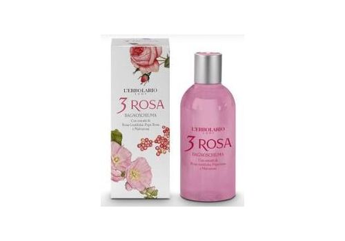 L'Erbolario 3 rosa bagnoschiuma delicato e profumato 250ml