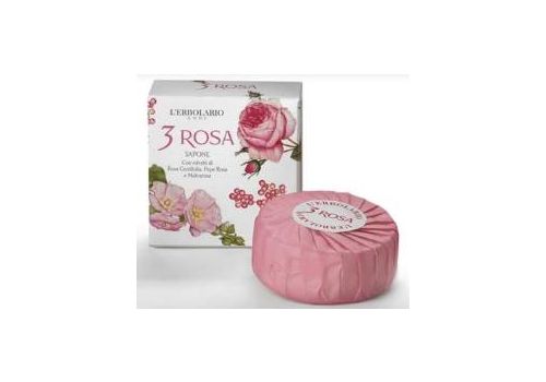 L'Erbolario 3 rosa sapone solido per pelli delicate 100 grammi