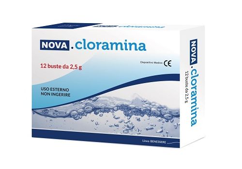 Nova Cloramina disinfettante per la cute 12 bustine 2,5 grammi